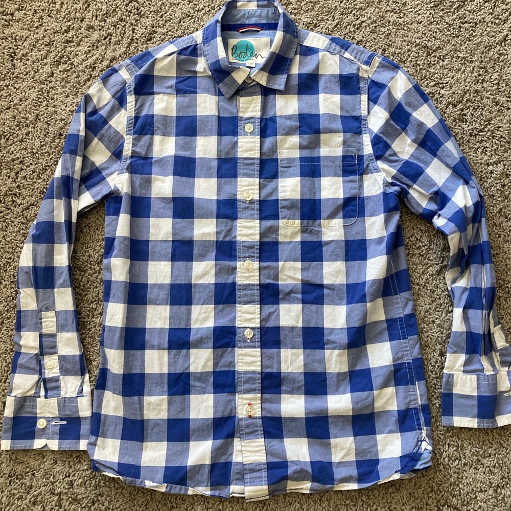Boden Boys Button Down Shirt - size 11-12Y